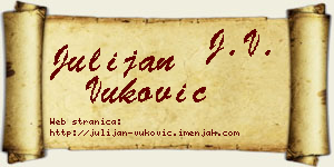 Julijan Vuković vizit kartica